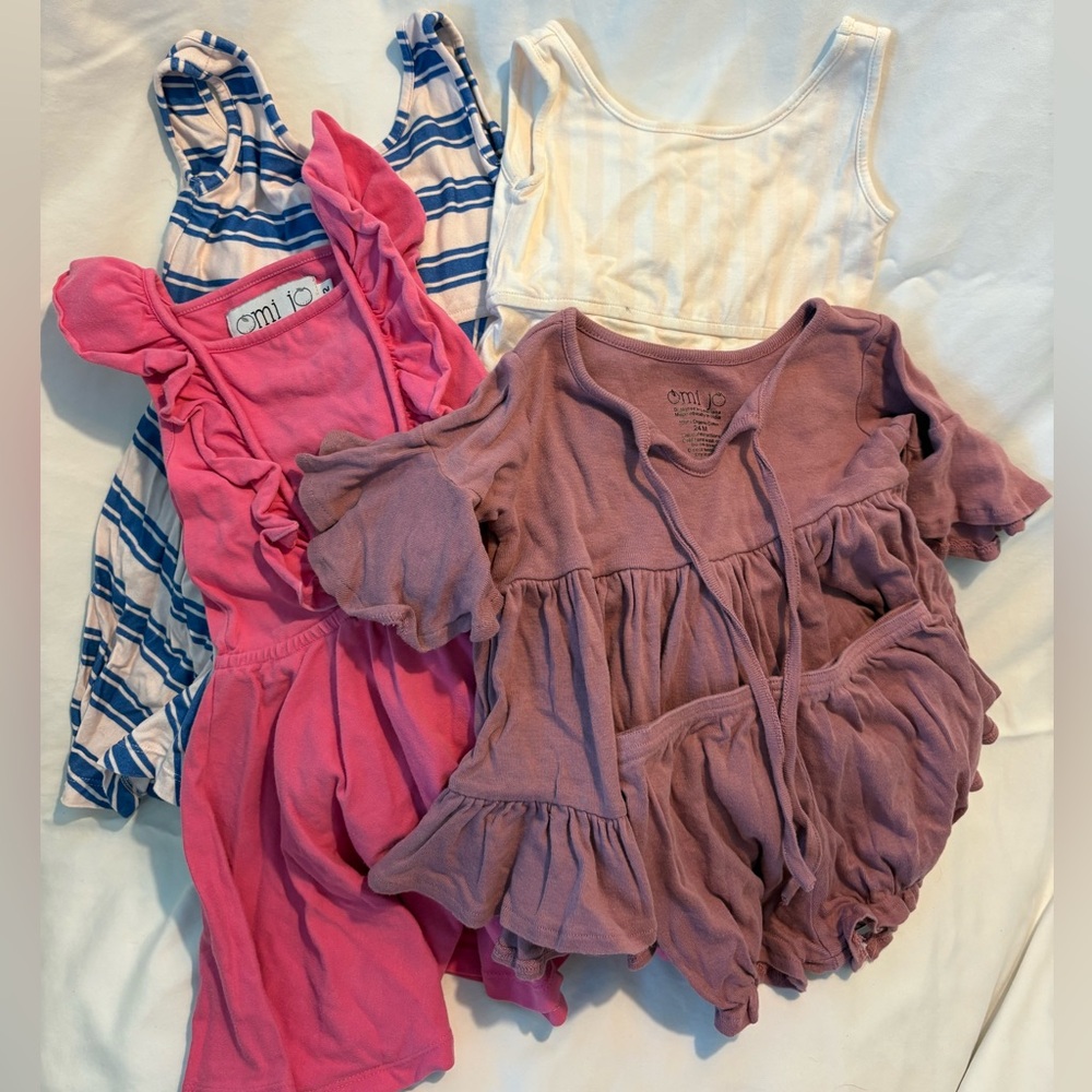 4 Outfit Bundle - Omi Jo (Well Dressed Wolf) Girls 24M Knit Dresses